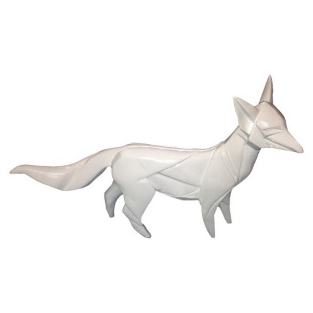 Modern Fox Decorative Figurine - White
