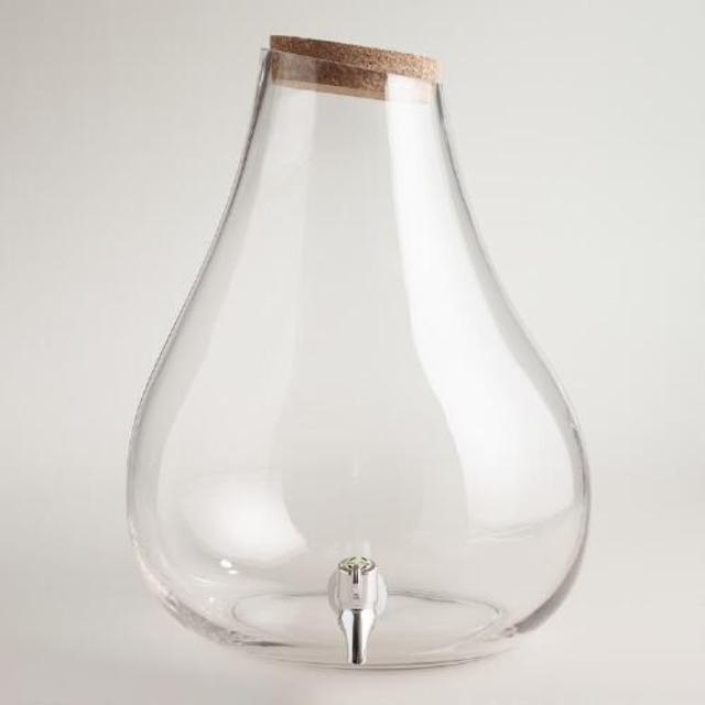 Large Glass Teardrop Drink Dispenser