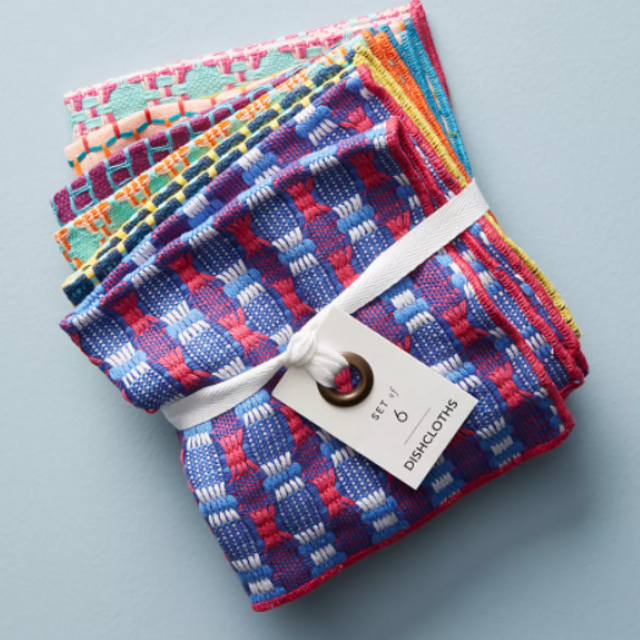 Woven Geo Dishcloths, Set of 6
