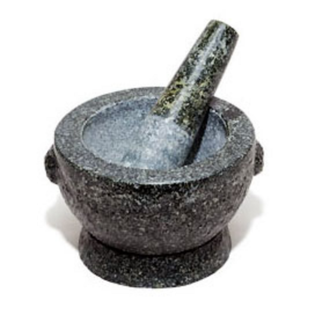Large Granite Mortar and Pestle 7", Imported from Thailand