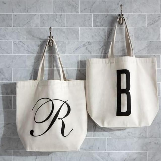 Personalized Alphabet Grocery Tote Bag