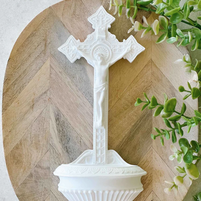 Crucifix Holy Water Font