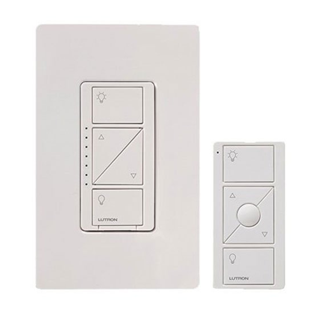 Lutron Caseta Wireless Smart Lighting Dimmer Switch and Remote Kit for Wall & Ceiling Lights, P-PKG1W-WH, White