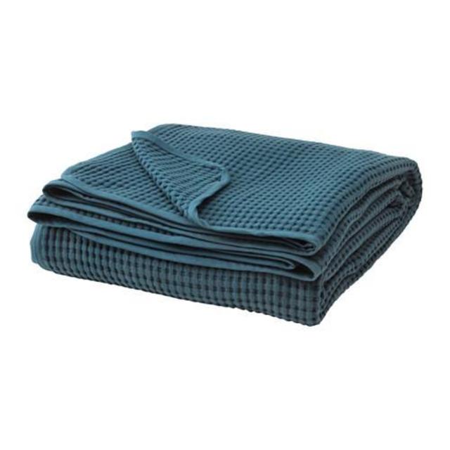 VÅRELD Bedspread, dark blue