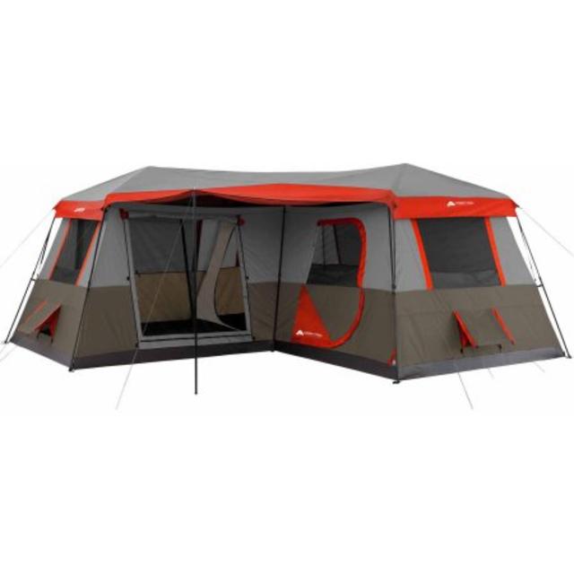 (Honey Moon) Ozark Trail 12 Person 3 Room L-Shaped Instant Cabin Tent