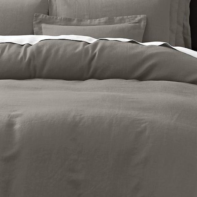 Stonewashed Belgian Linen Duvet Cover - White