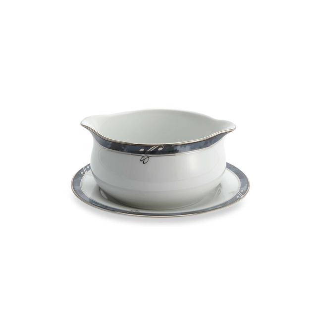 Moonstone 19-Ounce Gravy Boat with Stand