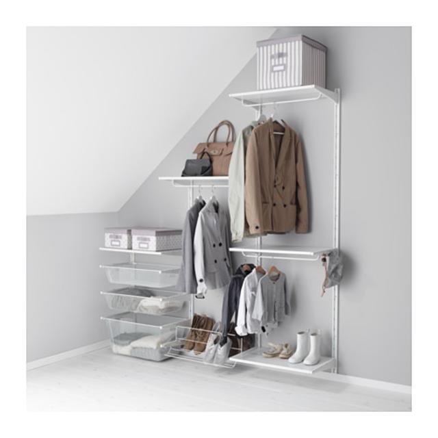 ALGOT				Wall upright/shelves/rod, white