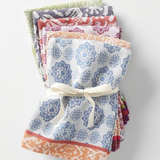 Nifty Jacquard Napkins, Set of 6 in Multi