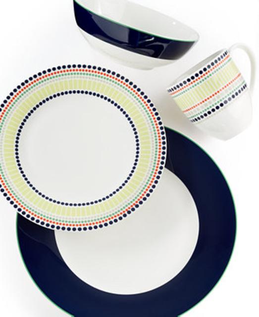 kate spade new york Dinnerware, Hopscotch Drive Navy 4-Piece Place Setting
