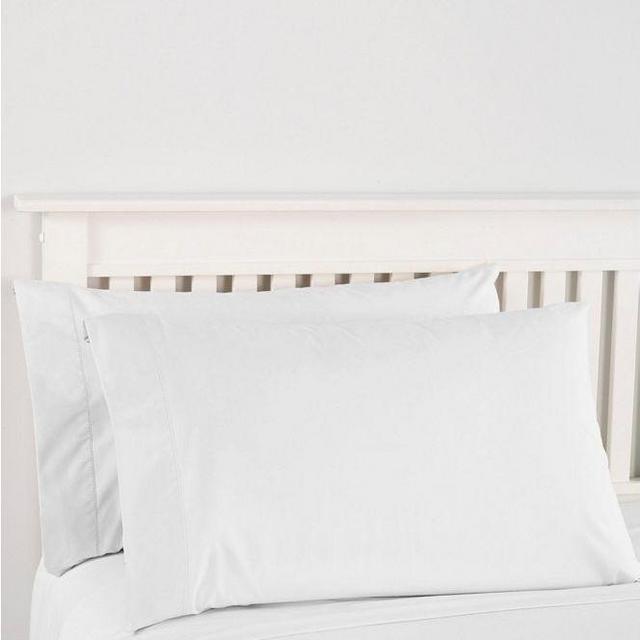WHITE 280-Thread-Count Pima Cotton Percale Pillowcases, Set of Two