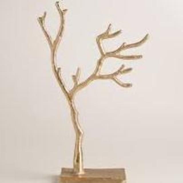 Small Gold Tree Jewelry Stand