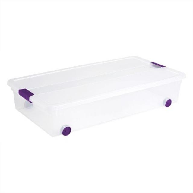Sterilite® ClearView Latch™ 60 Qt./15 Gal. Storage Bin - Purple