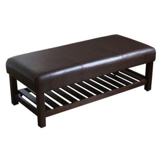 Threshold™ Cocktail Ottoman Bench with Shelf - Espresso