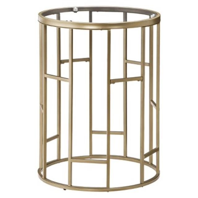 Threshold™ Round Accent Table - Gold