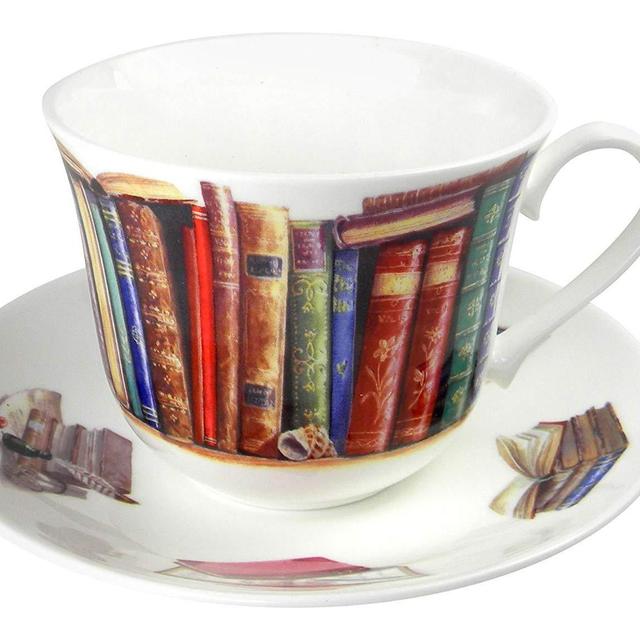 Roy Kirkham Creative Writing Book Lovers Breakfast Tea cup and Saucer Set Fine Bone China