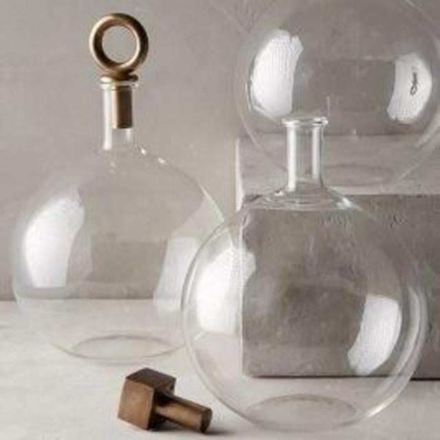 Brass-Capped Decanter