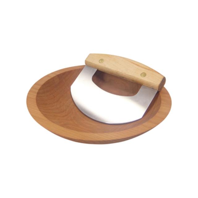 Mezzaluna Hardwood Chopping Bowl Set