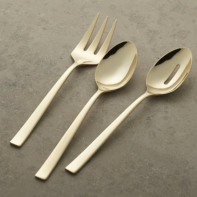 Emory Gold 3-Piece Serving Set