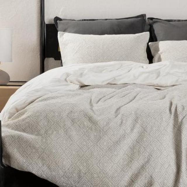 Diamond Stitched Duvet Cover Set