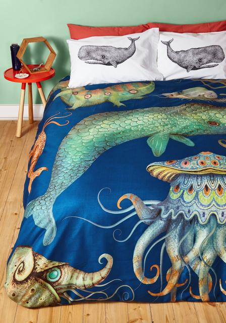 Creatures of the Whim-sea Duvet Cover in Full/Queen
