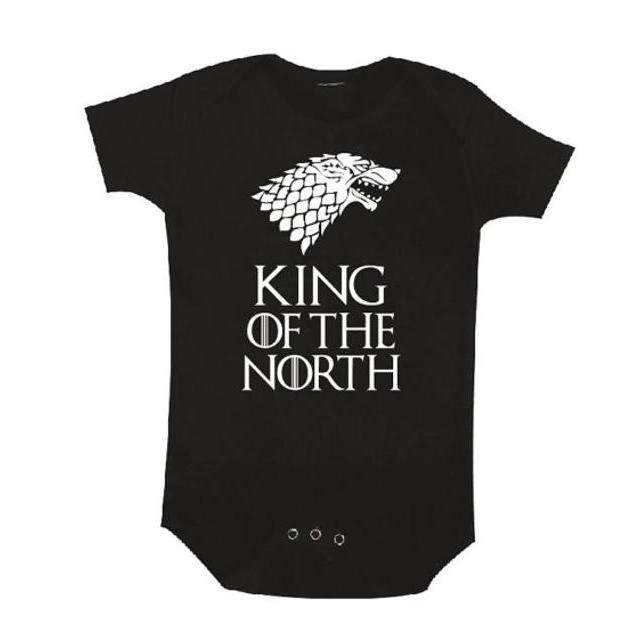 King of the North Games of Thrones Black Onesie
