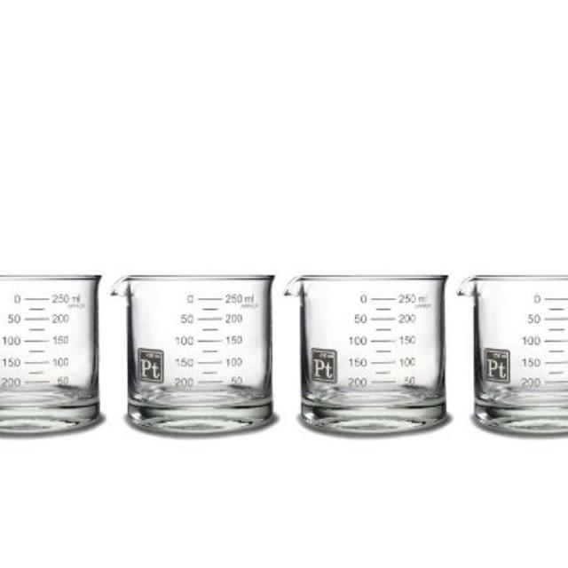 Periodic Tableware Heavy Base Beaker Rocks Glasses (4)