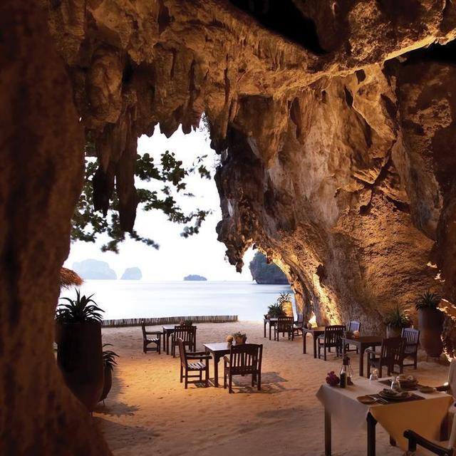 Dinner in a cave in Thailand!