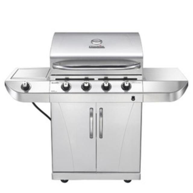 Char-Broil Stainless 4-Burner (34,000-BTU) Liquid Propane Gas Grill with Side Burner