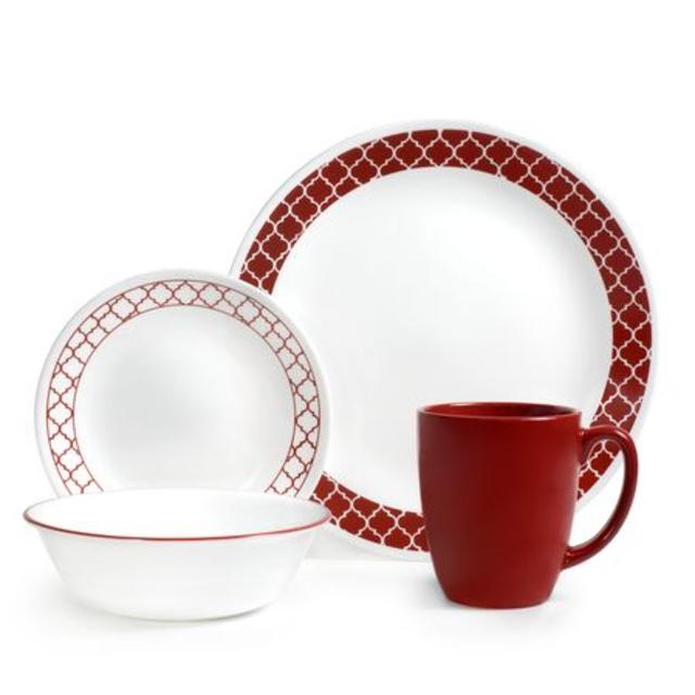 Corelle® Livingware™ Crimson Trellis 16-pc Set