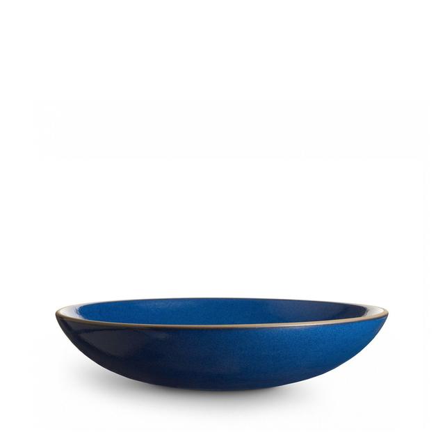 Shallow Salad Bowl - Moonstone Blue