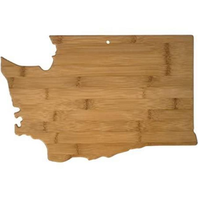Totally Bamboo Washington State Shaped Bamboo Serving and Cutting Board
