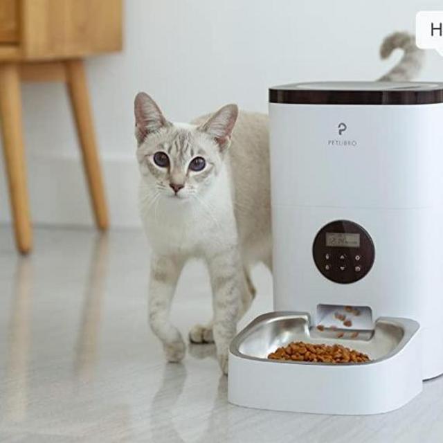 PETLIBRO Automatic Cat Feeder, 4L Auto Pet Dry Food Dispenser with Desiccant Bag, Portion Control 1-4 Meals per Day & 10s Voice Recorder for Small & Medium Pets
