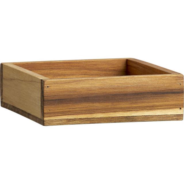 CB2: teak square stacking box