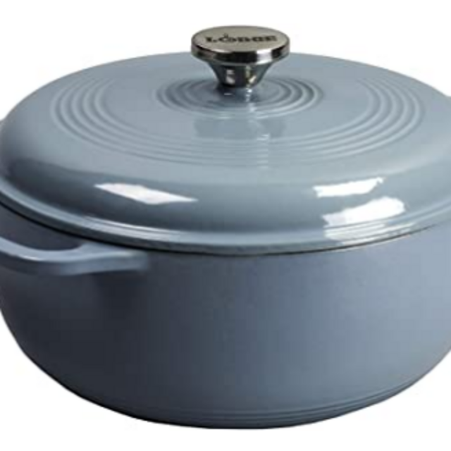 Lodge Enameled Dutch Oven, 6 Qt, Storm Blue
