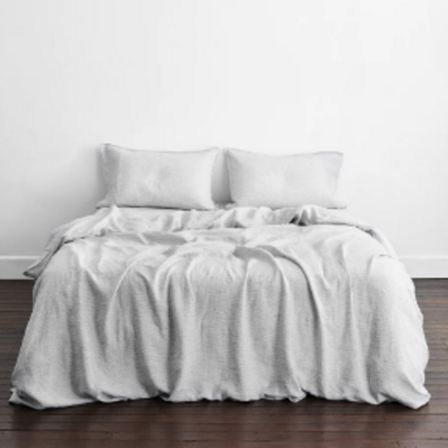 Pinstripe 100% French Flax Linen Bedding Set