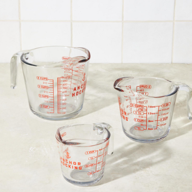 Anchor Hocking, 3-Piece Glass Measuring Cup Set