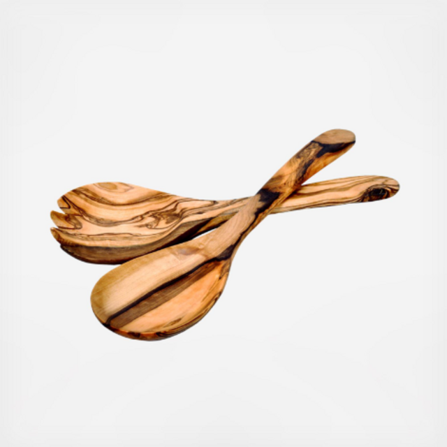 Natural OliveWood Salad Servers