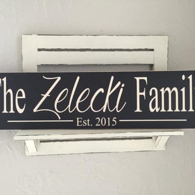 "PEZET B&B, Est. 2016" -Family Name Sign