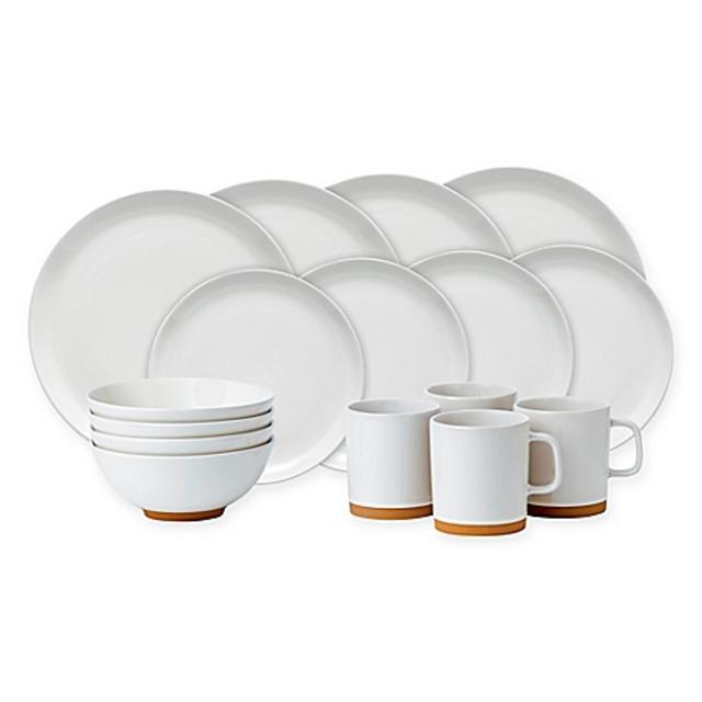 Barber & Osgerby for Royal Doulton® Olio 16-Piece Dinnerware Set in White