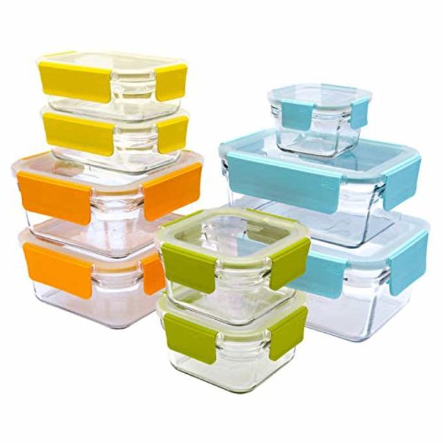 Glasslock 18-Piece Assorted Oven Safe Container Set (Mult-color)