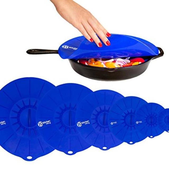 KitchenViking Set of 6 Silicone Suction Lids - 6 Sizes