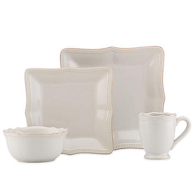 Lenox® French Perle Bead Square 4-Piece Place Setting in White