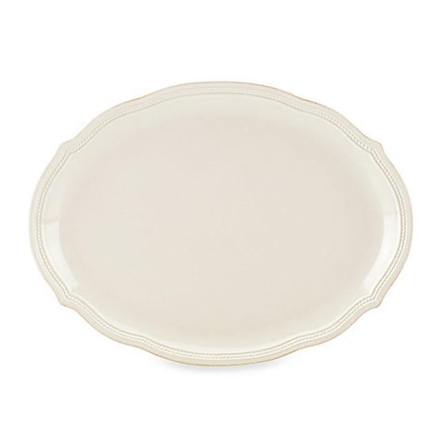 Lenox® French Perle Bead 16-Inch Oval Platter in White