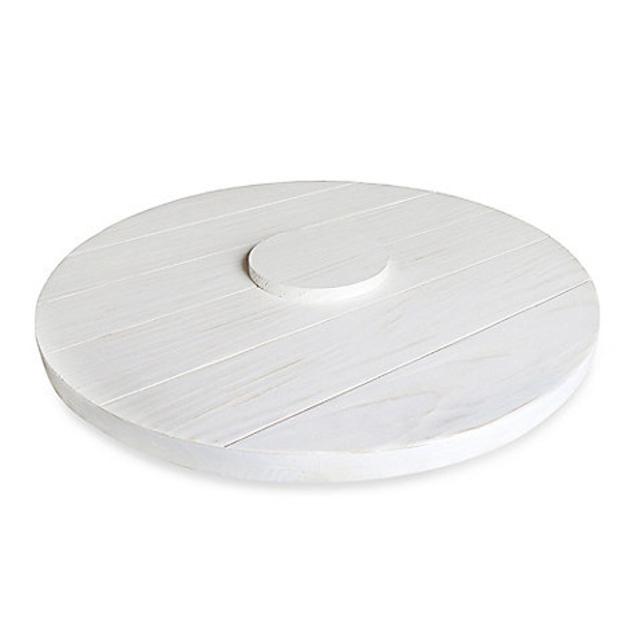 White Wood Lazy Susan