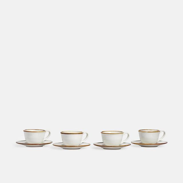 Sola Espresso Cup & Saucer, Set of Four