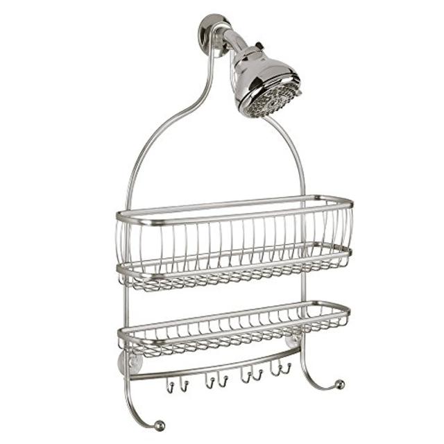InterDesign York Lyra Jumbo Shower Caddy, Satin