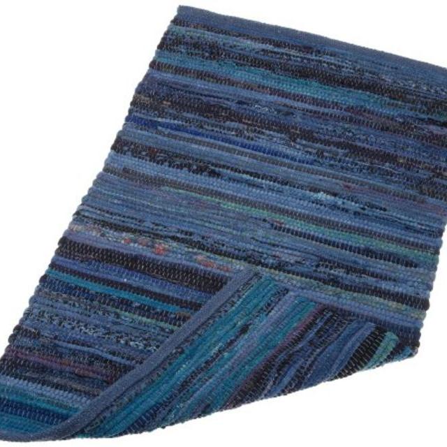 DII Home Essentials Rag Rug for Kitchen, Bathroom, Entry Way, Laundry Room and Bedroom, 20 x 31.5" Nautical Blue