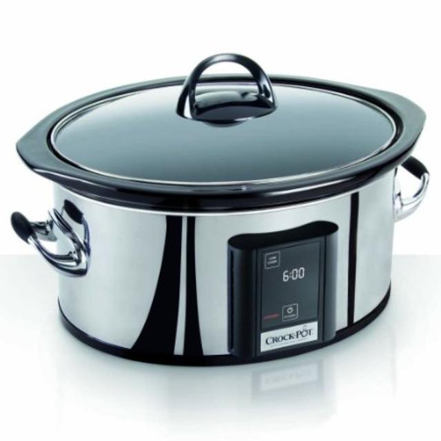 Crock-Pot Programmable Touchscreen Slow Cooker SCVT650-PS, 6.5-Quart, Silver
