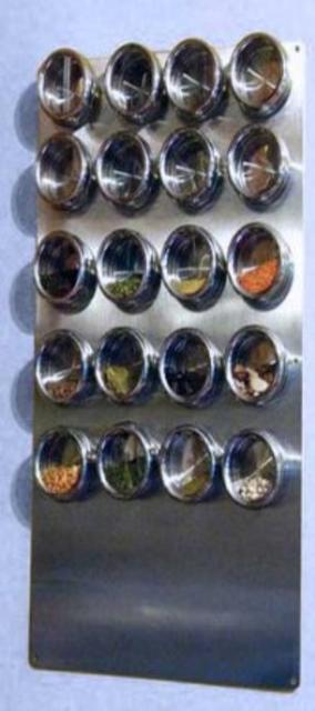 Spice Tin Wall Base, Stainless 12" X 24" for Magnetic Spice Tins
